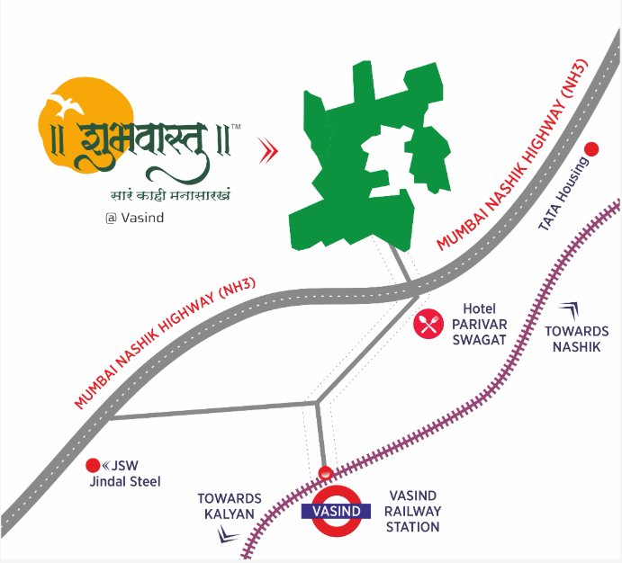 Shubhvastu Location Map — Vasind